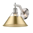 thumbnail image 1 of 3306-1W PW-BCB Golden Lighting Orwell - 1 Light Wall Sconce-9.63 Inches Tall and 10 Inches Wide-Pewter Finish-Brushed Champagne Bronze Shade Color, 1 of 3