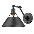 thumbnail image 1 of Yep by Golden Lighting Orwell 1-light Swing Arm Wall Lamp in Matte Black, 1 of 2