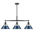 thumbnail image 1 of Yep by Golden Lighting Orwell 3-light Island Light in Matte Black and Navy Blue shade, 1 of 3