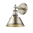 thumbnail image 1 of Yep by Golden Lighting Orwell 1-light Vanity in Aged Brass, 1 of 4