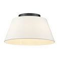 thumbnail image 1 of Golden Lighting Penn 3-light Flush Mount in Matte Black, 1 of 5
