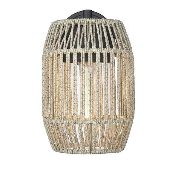 Golden Lighting Seabrooke 1-light Outdoor Wall in Natural Black