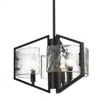 Golden Lighting Varsha 3-light Pendant in Matte Black