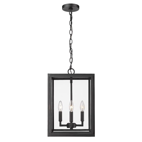 Golden Lighting Tribeca 4-light Outdoor Pendant in Natural Black