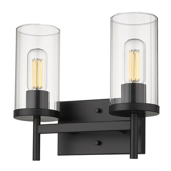 Golden Lighting Winslett 2-light Vanity in Matte Black