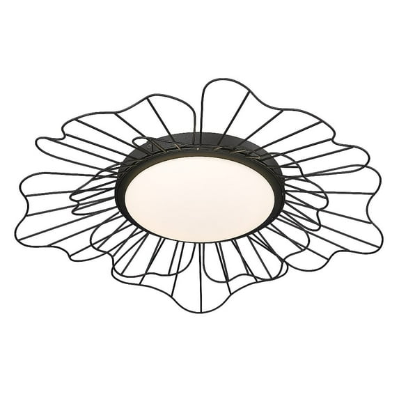 Golden Lighting Yasmin Integrated LED Flush Mount in Natural Black