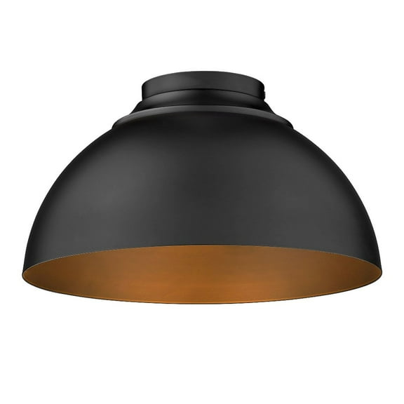 Yep by Golden Lighting Zoey 3-light Flush Mount in Matte Black