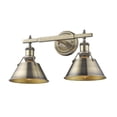 thumbnail image 1 of Yep by Golden Lighting Orwell 2-light Vanity in Aged Brass, 1 of 4