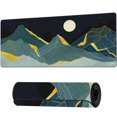 thumbnail image 1 of Golden Line Art Mountain at Night Large Mouse Pad Extended Gaming Mouse Pad Waterproof Desk Mat with Stitched Edge,Non Slip Base Keyboard Mouse pad for Home Office 35.4" X 15.7", 1 of 6