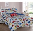 thumbnail image 1 of Golden Linens Twin Size 6 Pcs Comforter/ Coverlet / Bed in Bag Set with Toy Race Car # 6Pcs, 1 of 1