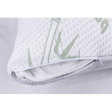 Golden Linens Zippered Bamboo Pillow Cover/ Protector/ Pillow Case -Stay Cool - Hotel Quality Hypoallergenic Fabric Queen Size 20" X 30"
