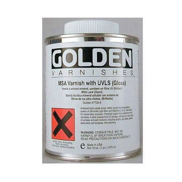 Golden MSA (Mineral Spirit Acrylic) Varnish with UVLS