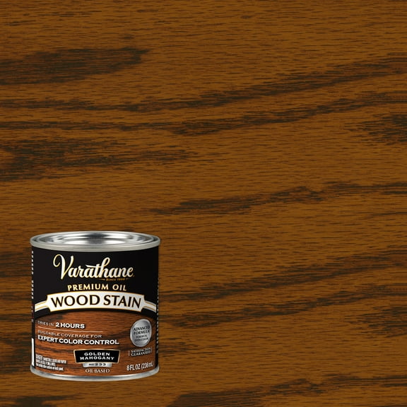 4 Pack, Golden Mahogany, Varathane Premium Oil-Based Interior Wood Stain-211795, Half Pint