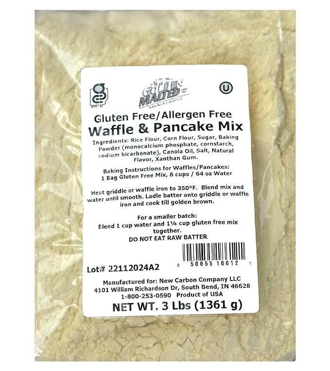 Golden Malted Waffle & Pancake Mix Gluten And Allergen Free Breakfast Favorite Waffles