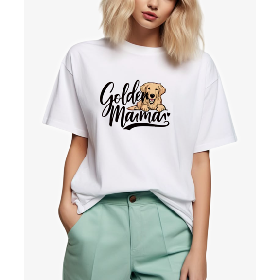 Golden Mama Retro Quote Stylish Family Pride Graphic Unisex T-Shirt, up to size 5XL