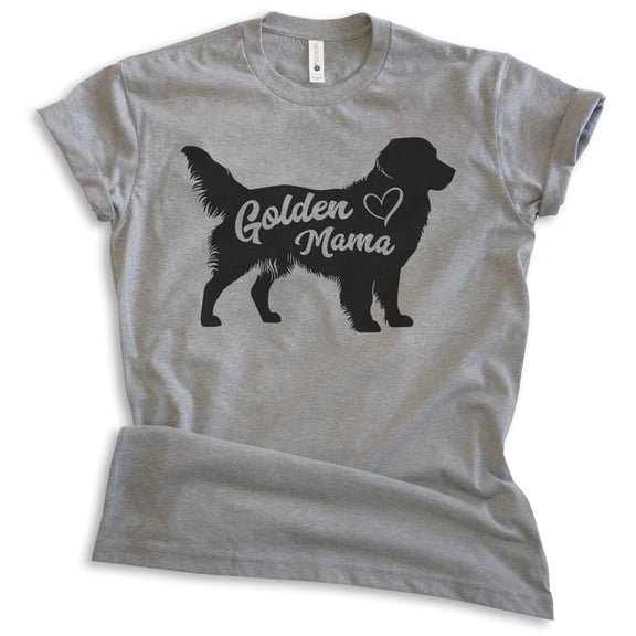 Golden Mama T-shirt, Unisex Women's Shirt, Golden Retriever Owner, Best Dog Mama Gift, Dark Heather Gray, X-Small