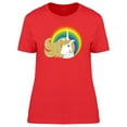 thumbnail image 1 of Golden Mane Unicorn And Rainbow T-Shirt Women -Image by Shutterstock, Female Large, 1 of 2