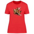thumbnail image 1 of Golden Maple Leaf Paint Splash Tee Women's -Image by Shutterstock, 1 of 1