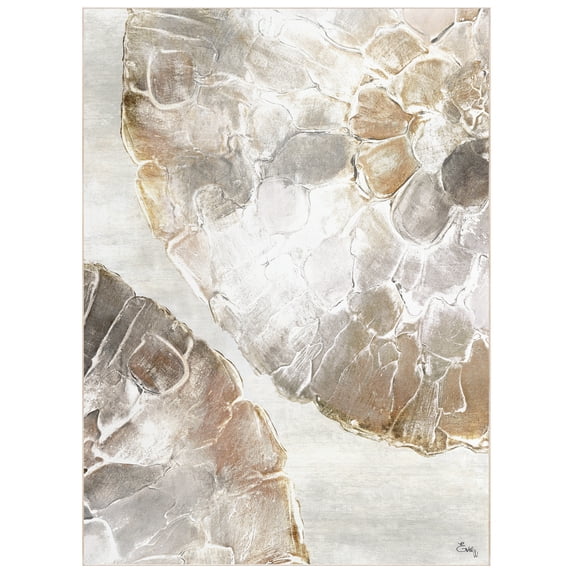 Golden Medallions II Washable Abstract Art Area Rug size 8'x10', Power-loomed, Heavenly Softness with Non-Slipping Backing