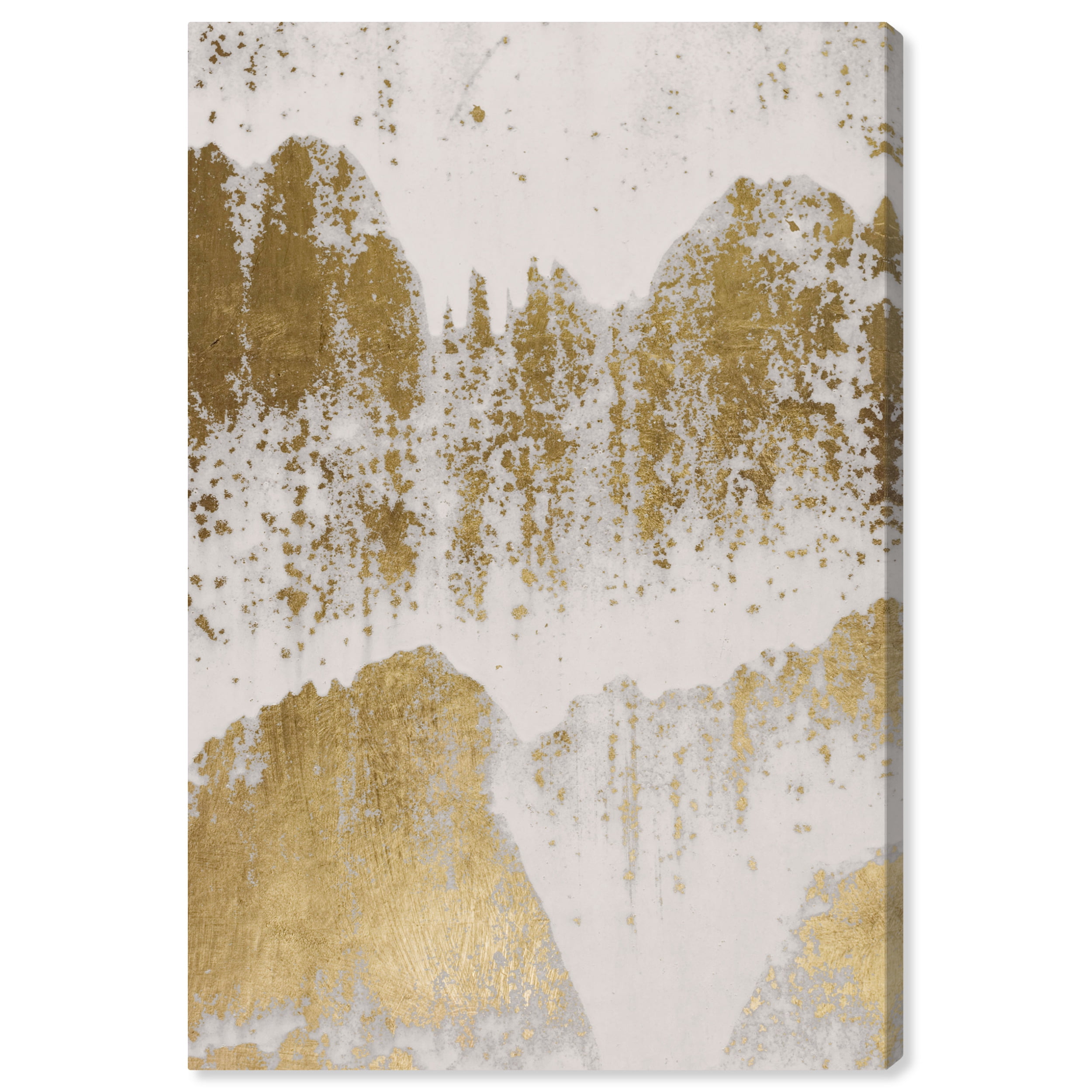 Golden Metal Rust Abstract Wall Art Print Gold 24x36
