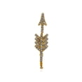 thumbnail image 1 of Golden Metal Tone Clear Rhinestone Accented Anchor Inspired Fashion Earring, 1 of 1