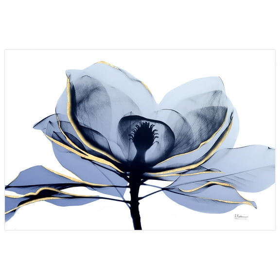 Golden Midnight 2 Frameless Free Floating 48 in x 32 in Painting Art Prints, by Empire Art