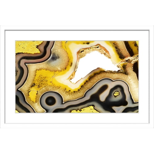 "Golden Mineral" Framed Painting Print