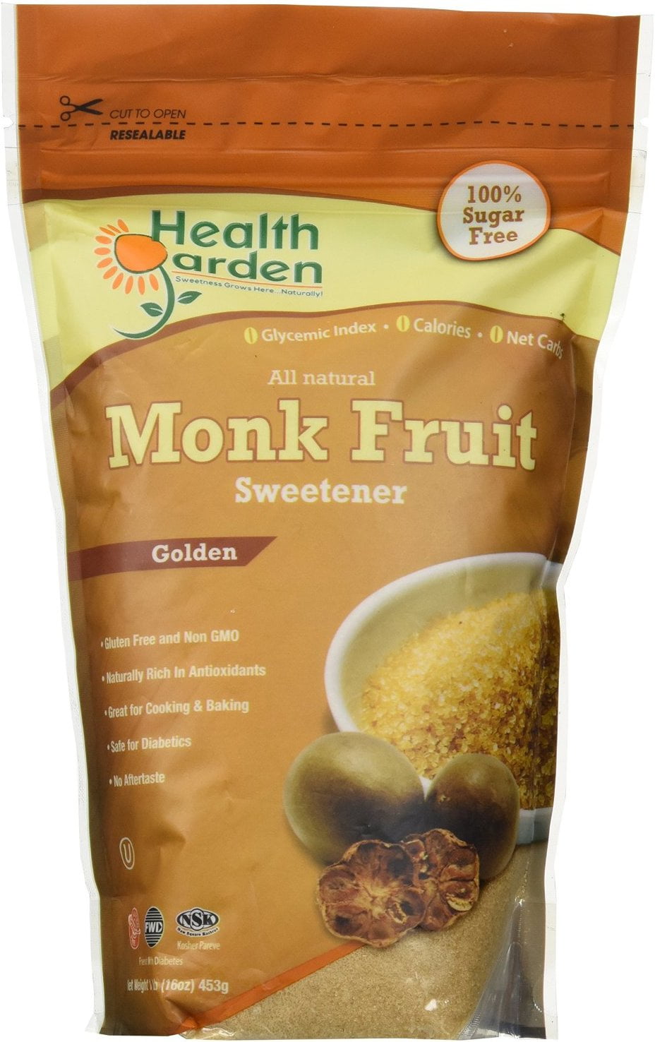Health Garden Golden Monk Fruit Sweetener 1 lb