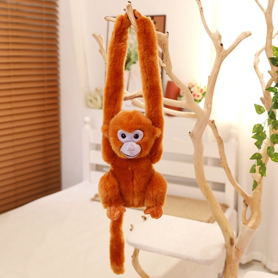 9 Inch Realistic Monkey Plush Doll,Soft Cotton Material,Adorable Design,Self-soothing Sleep Companion,Hanging Pendant Ornament,Comfortable Snuggle Toy,Birthday Holiday Gift for Boys Girls