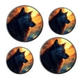 Golden Moon Wolf Cute Design Stove Burner Covers Set,Gas Stove Burner