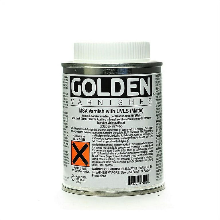 Golden Satin MSA Varnish with UVLS 8oz