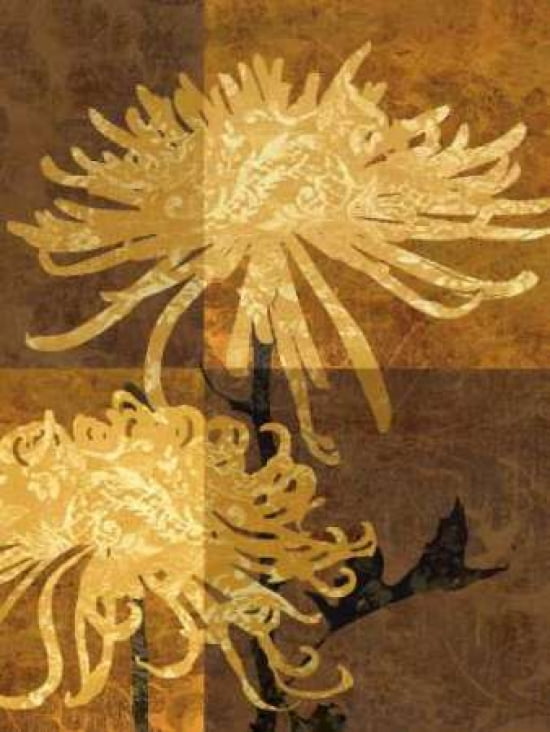 Golden Mums II Canvas Art - Keith Mallett (18 x 24)