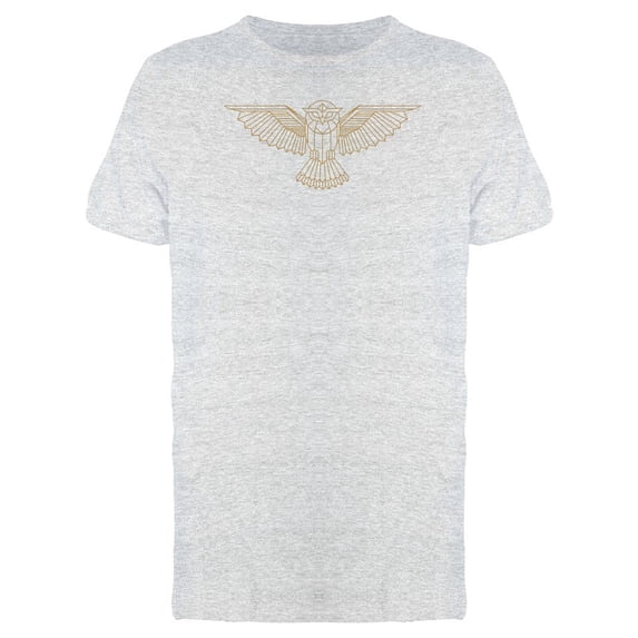 Golden Mystical Owl Art Tee Men's -Image by Shutterstock
