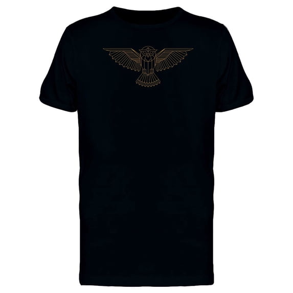 Golden Mystical Owl Art Tee Men's -Image by Shutterstock