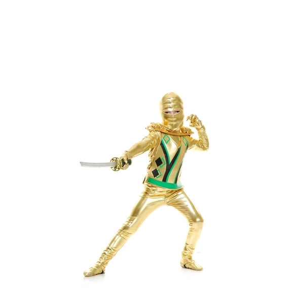 Charades Golden Ninja Avenger Series Boy's Halloween Fancy-Dress Costume, Toddler XS