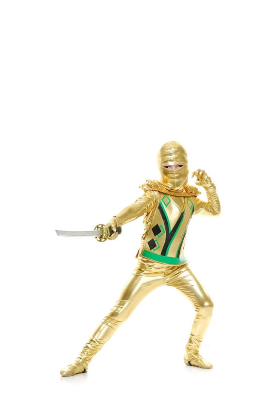 Golden Ninja Avenger Series Boy's Halloween Fancy-Dress Costume, Toddler XS
