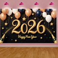 thumbnail image 1 of Golden Numbers 2026 New Year Banner Colorful Balloons Happy New Year Display Star Decorations Firework Design New Year Backdrop for New Year Eve 2026 Celebration New Year Party, 1 of 8