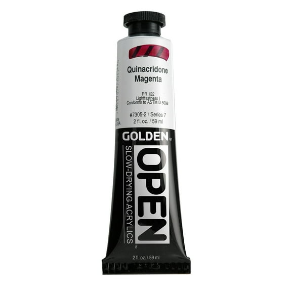 Golden? OPEN Acrylic, 2 oz., Quinacridone Magenta