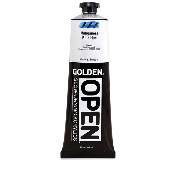 Golden Open Acrylics - Manganese Blue Hue, 5 oz Tube