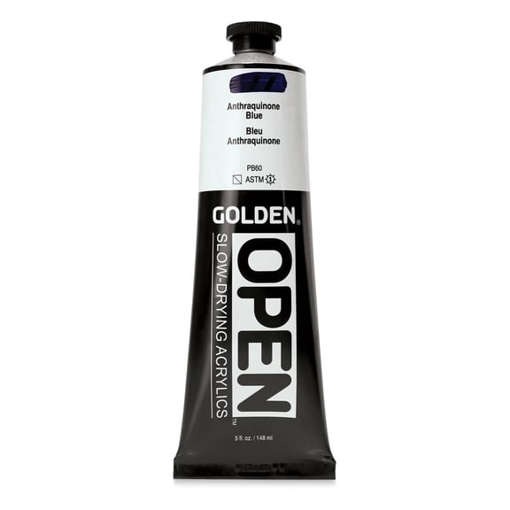 Golden OPEN Acrylic Color, 5 oz. Tube, Anthraquinone Blue