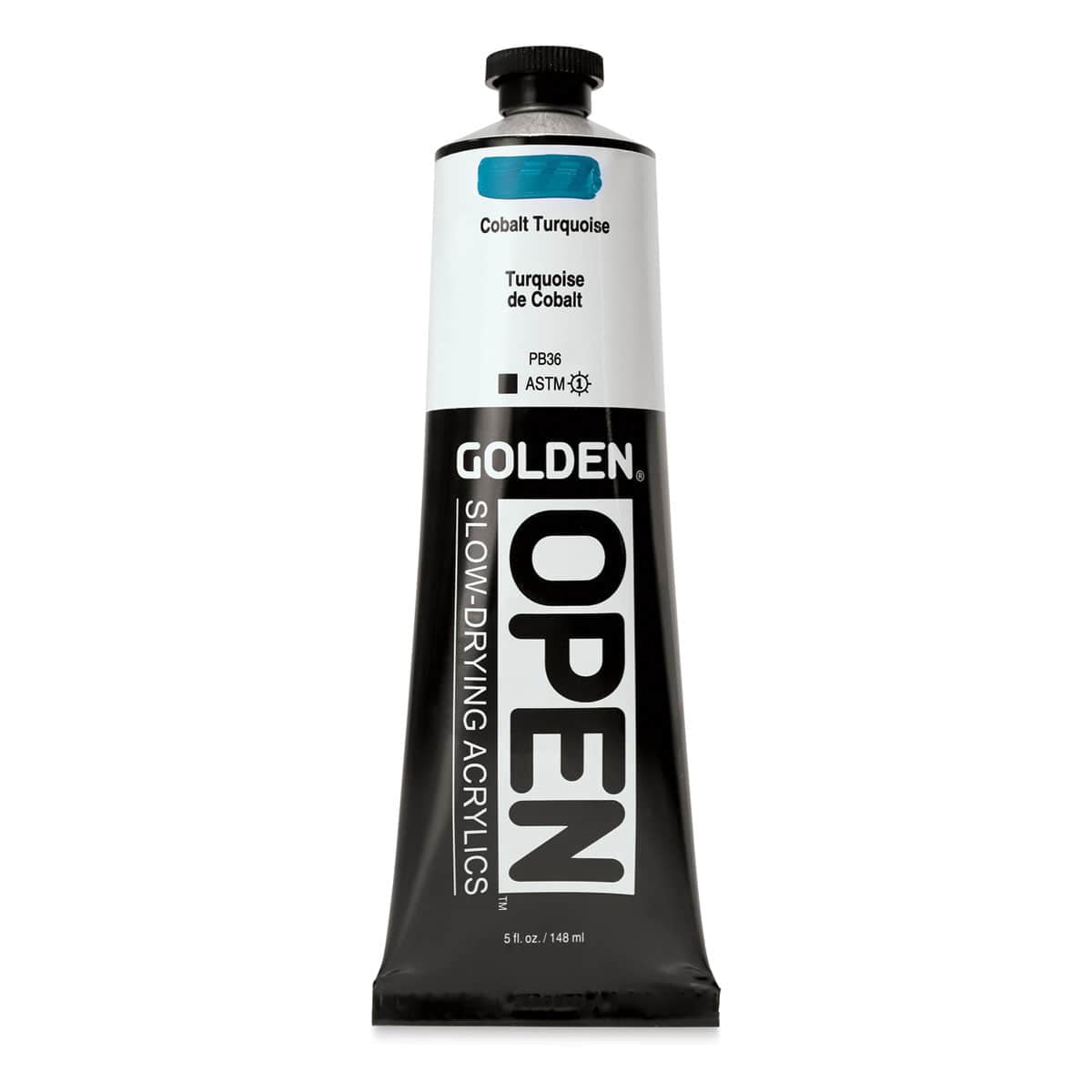 Golden OPEN Acrylic Color, 5 oz. Tube, Cobalt Turquoise