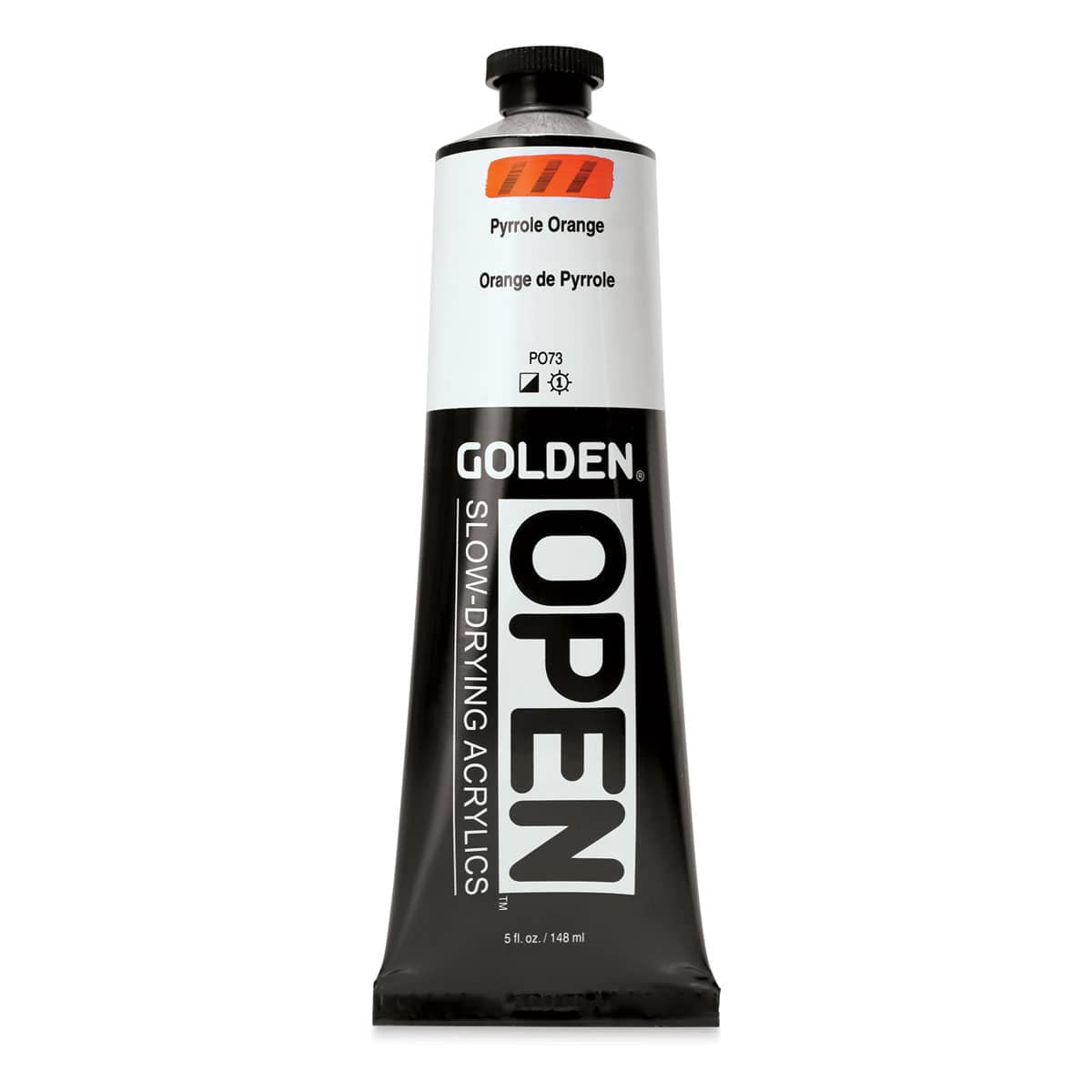 Golden OPEN Acrylic Color, 5 oz. Tube, Pyrrole Orange