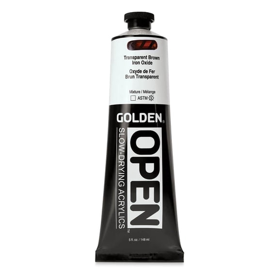 Golden OPEN Acrylic Color, 5 oz. Tube, Transparent Brown Iron Oxide