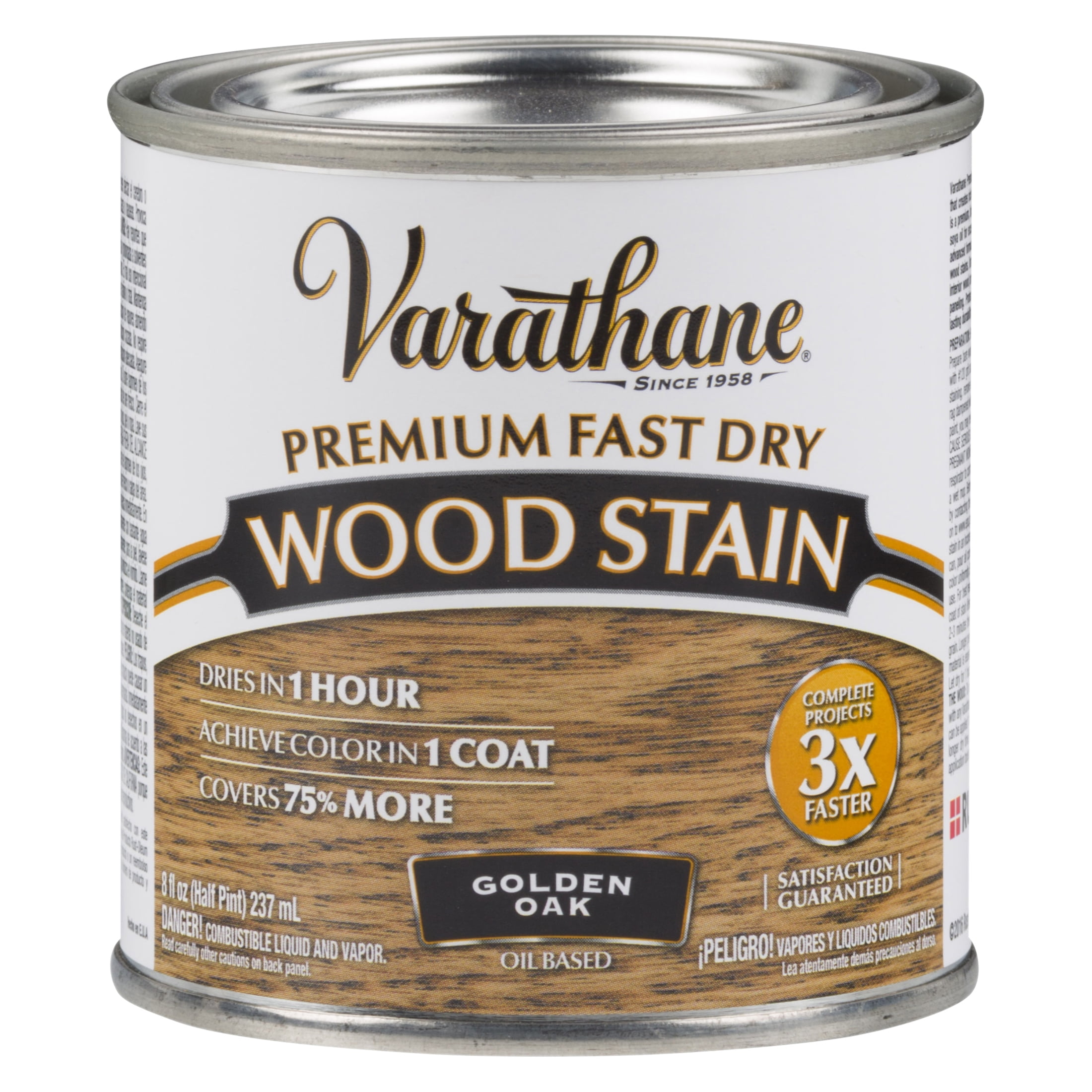4 Pack, Golden Oak, Varathane Premium Fast Dry Wood Stain-262021, Half Pint