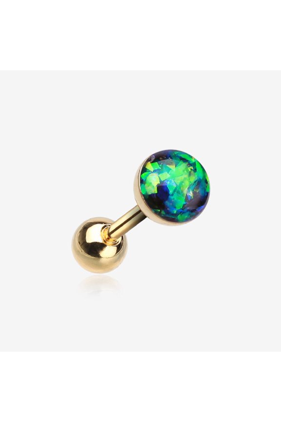 Golden Opal Sparkle Cartilage Tragus Earring