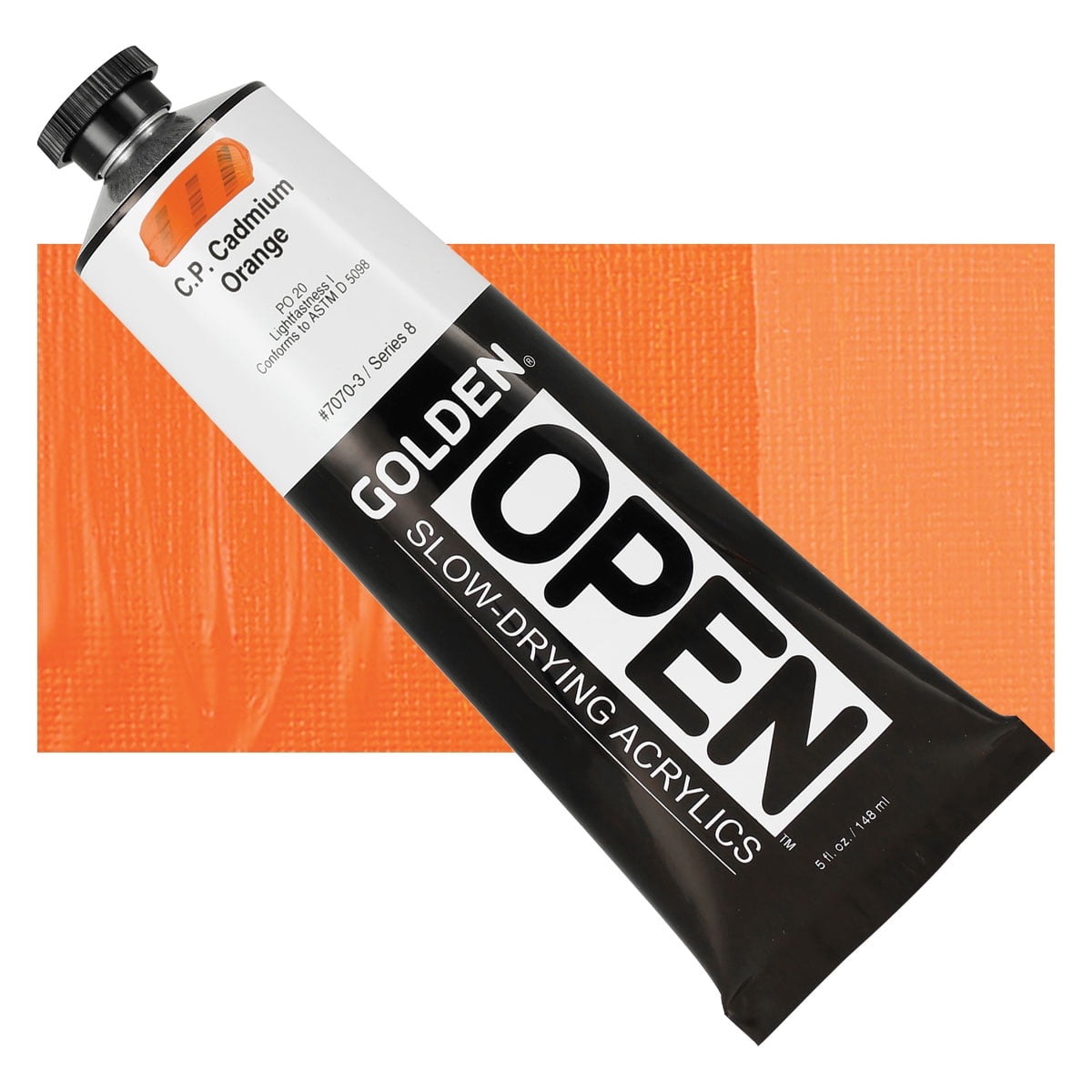 Golden Open Acrylic Paint, 5 oz, Cadmium Orange