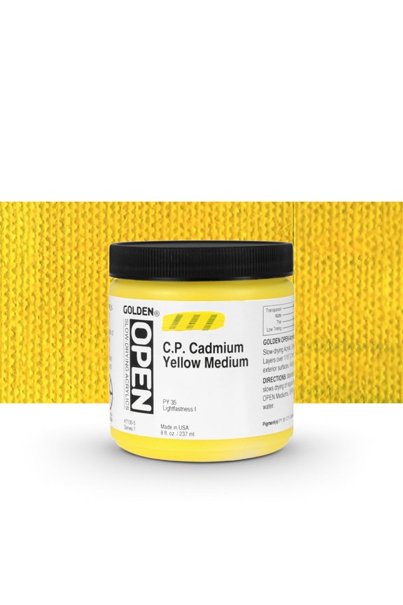 Open Acrylics - Cadmium Yellow Medium, 8 oz Jar