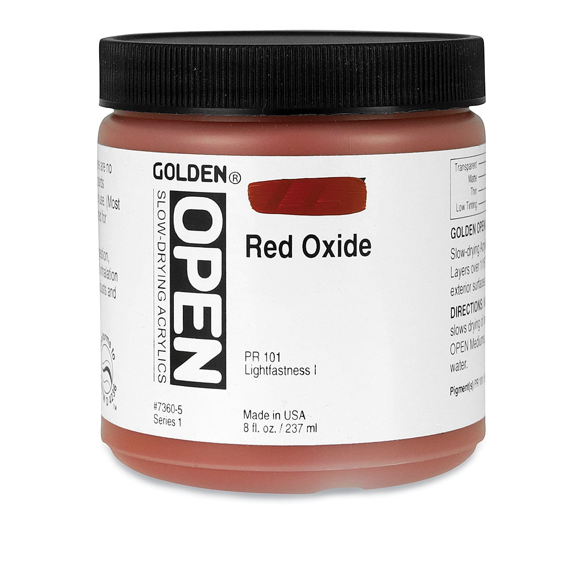 Golden Open Acrylic Paint - Red Oxide, 8 oz