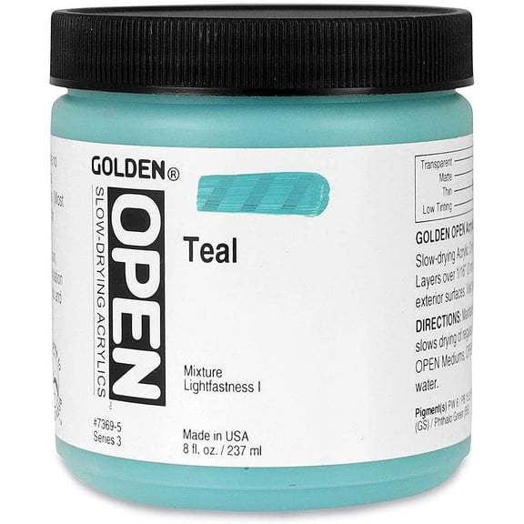 Golden Open Acrylic Paint - Teal, 8 oz