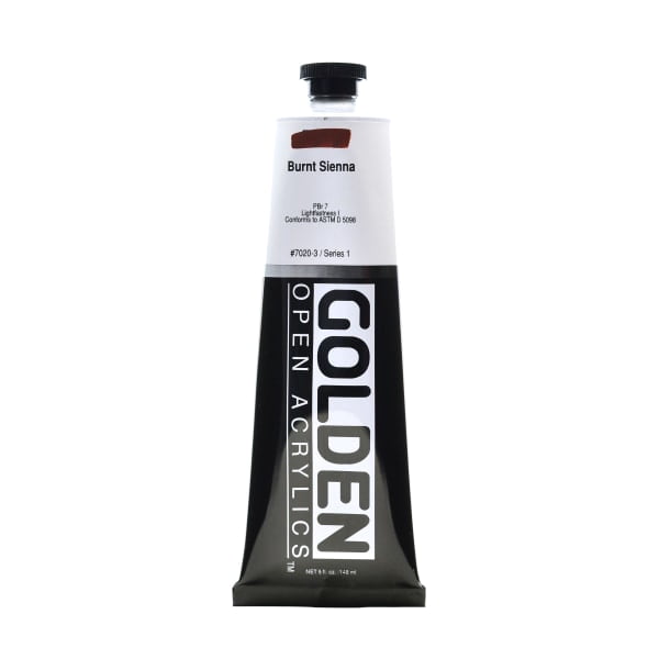 Golden - OPEN Acrylic Color - 5 oz. Tube - Burnt Sienna